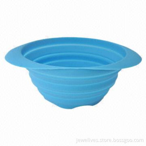 Silicone collapsible bowl for picnic and supplies